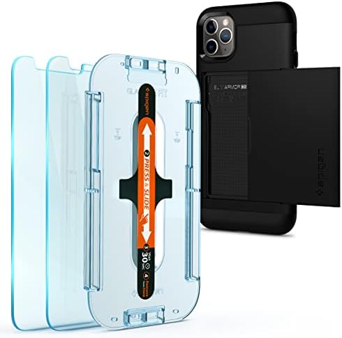 Защитно фолио от закалено стъкло Spigen [GlasTR EZ FIT] и Slim Armor CS предназначени за iPhone 11 Pro Max