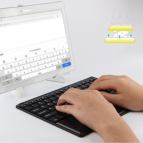 Клавиатурата на BoxWave, съвместима с vivo Y01 (Клавиатура от BoxWave) - Bluetooth клавиатура SlimKeys с трекпадом,
