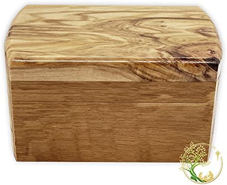 Ковчег за бижута от маслиново дърво | Четок, произведена на Светата Земя, Персонални Дървена ковчег за съхранение - Кутия в памет