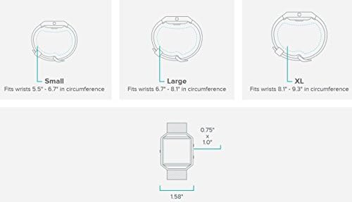 Смарт часовници за фитнес Fitbit Blaze с дисплей на времето, Черни, Сребристи, Малки (5,5 - 6,7 инча) (версия за