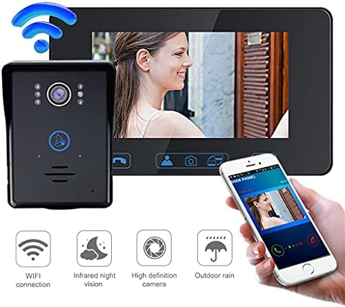 ZLXDP домофонна система, 7-инчов сензорен монитор, външен звънец Камера за видео домофонна система за дома системи