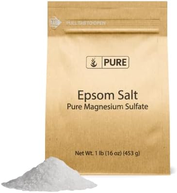 Чисти Оригинални съставки Английска сол (от 1 кг) Чист магнезиев Сулфат, Хранително-вкусовата, Разтвор за накисване