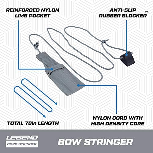 Стрингър за лък Legend Cord - Традиционен инструмент за напрежение, извити лъкове и дълги лъкове Limbsaver - Задължителни