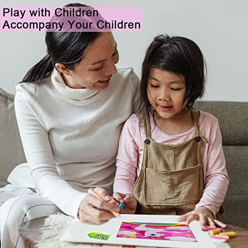 NBLJF 5D Диамантена живопис за деца и възрастни, Оцветяване по номера за Начинаещи - Комплекти за Творчество с Единорогом и