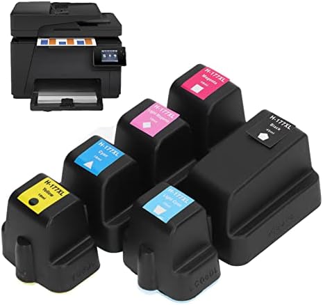 Тонер касета за принтер Hilitand с Плавно Оттеглянето на мастило, Комбиниран Комплект от 6 Цветни Касети BK C M Y, LC