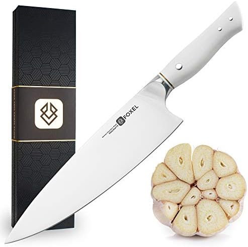 FOXEL Най-Остри Кухненски Ножове готвач–Голям, 9-инчов Нож за Кълцане и рязане, за Приготвяне на храна – Остра Като Бръснач