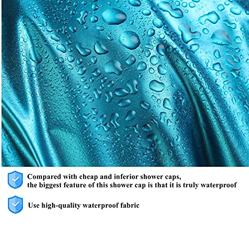 Шапка за душ Girzzur истинска Двупластова водоустойчив Шапка За Плуване Функция на Суха Коса за Многократна