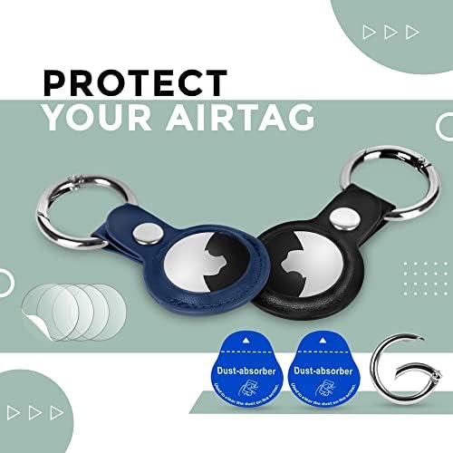 Ключодържател ключодържател Sushai Premium Airtag Holder от изкуствена кожа с линия за ключове, защитен калъф Airtag Включва