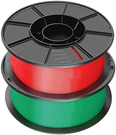 iMetrx 2 кг (1 кг /макара) PLA-конец 1,75 мм, Червена / Зелена, без запушване, Комбинация от материали за еднократна употреба