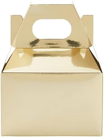 Juvale 36 Опаковки Малки Златни Двускатных Кутии за подаръци на парти, Детски душ, Сватба, рожден Ден (4 x 2.5 инча)