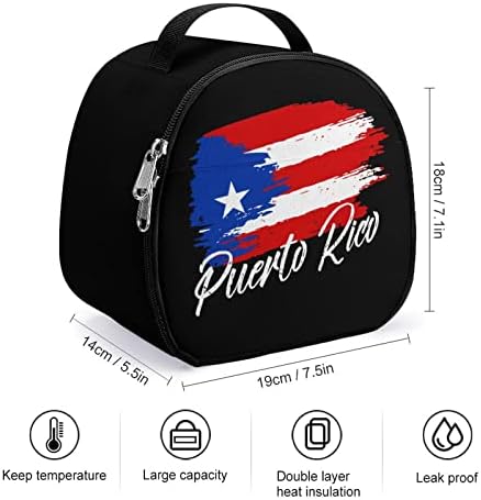 Чанта за Обяд с Флага Пуерто-Рико, Изолирано Кутия за Bento, Контейнери за Многократна употреба-Охладители с Лед за Училищни