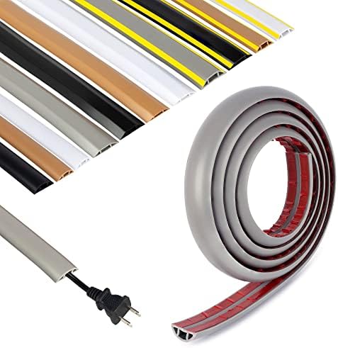 Защитно покритие за подово кабели с гумено покритие - Трайни Самозалепващи Подови капаци за кабели - Нископрофилни калъфи за