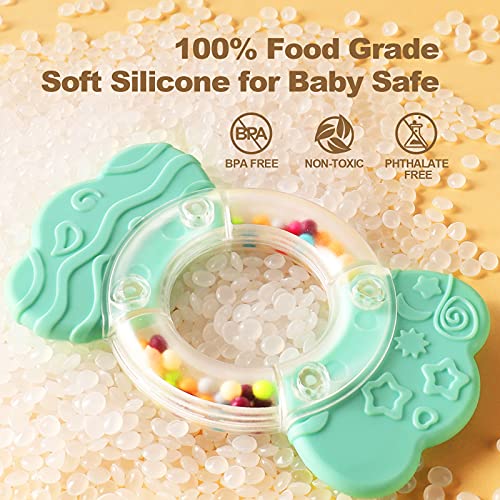 Детски играчки-Дрънкалки, за никнене на млечни зъби за бебета 0-6-12 месеца, 10 бр., Подаръчен Комплект Играчки за ранно Развитие