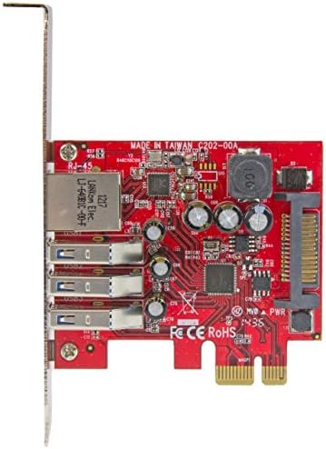 StarTech.com 3-портов карта PCI Express USB 3.0 + Gigabit Ethernet - Подходящ за стандартни и низкопрофильных PC -