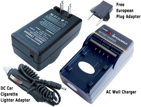 iTEKIRO AC Стенно Зарядно за Кола dc Комплект за Panasonic Lumix DMC-FZ2PP + iTEKIRO 10-в-1 USB Кабел За зареждане