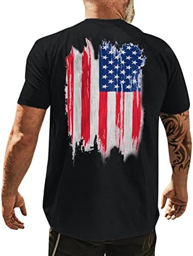 XXBR, 4 юли, патриотични мъжки тениски с къс ръкав, летни тениски с принтом Американски флаг, под формата на ежедневни