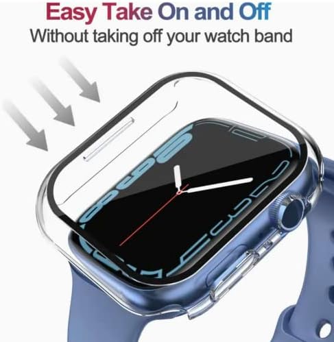 Твърд Защитен калъф за дисплея на Apple Watch за Apple Watch Серия 8/7/6/5/4 / SE 44 мм (прозрачен)