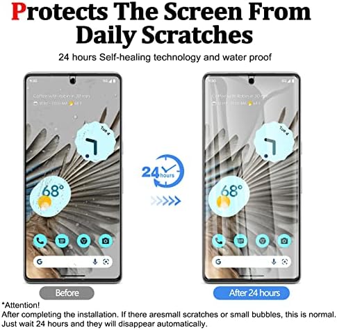WYQLTD [3 опаковки] Защитно фолио за екрана Google Pixel 7 Pro, Мека защитно фолио за екрана от TPU (не стъклени),