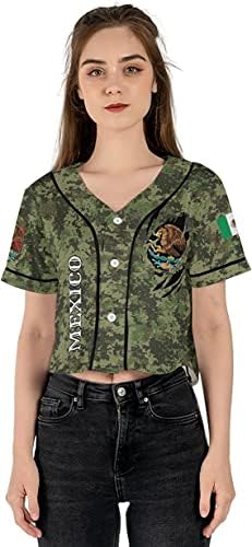 Персонализирани Мексикански Съкратен Топ Mexican Baseball Jersey XS - XL, Бейзболен Пуловер Mexico, Обичай Бейзболен Пуловер Mexico