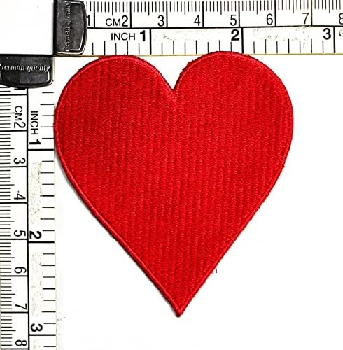 Нашивка с червено сърце Kleenplus, ивици със сърца на Св. Валентин, бродирани ленти за дрехи, дънки, якета, шапки, раници, ушиване на дрехи, ремонт, декоративни