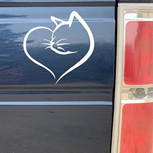 Броня стикер за любителите на животни с Кошачьим Сърце - Vinyl Стикер-Бомба, за Кола, Камион, компютър, навсякъде,