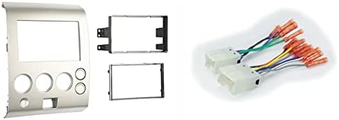 Комплект за арматурното табло, Metra 95-7406 с двоен DIN конектор -Сребрист и Scosche NN03BCB, Съвместим с някои
