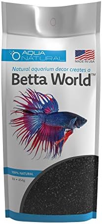 AquaNatural Betta World - Диамант Черен кварцов 1 паунд, Чакъл / Камъни / Субстрат за аквариум /Купи (BETTA003)