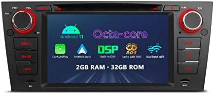 Автомобилна стерео XTRONS Android 11 на един Din, Авто Радио кола DVD плейър с докосване на екрана 7 инча за BMW E90 E91 E92 E93, Вграден DSP/Car Play/Android Авто Bluetooth Главното устройство GPS Нав?