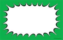 Стикери с търговците цени CYCL308 Blank Burst Design - Зелена и черна опаковка от 100 карти - Знак бизнес магазина (3 1/2