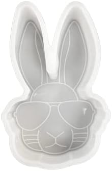 Великден заек Заек със Слънчеви Очила, Силиконова Форма Cool Car Freshie 4x2,5x1Bad Бъни за Ароматни Топки,