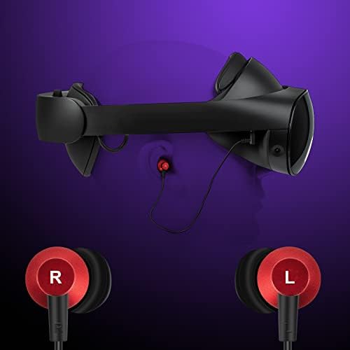 Слушалки DEVASO VR за Meta Quest Pro, Слот за слушалки виртуална реалност за Meta Quest Pro с Къс кабел-вложка и силиконови капачки