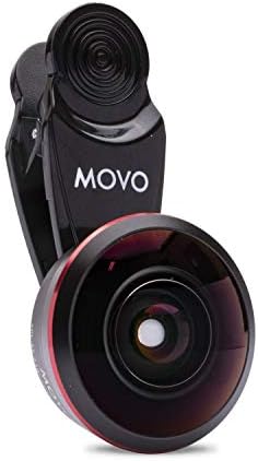 Обектив Movo SPL-FE 238 ° Супер Рибешко око с универсален стена-клипсой за смартфони - Обектив Рибешко око за iPhone,