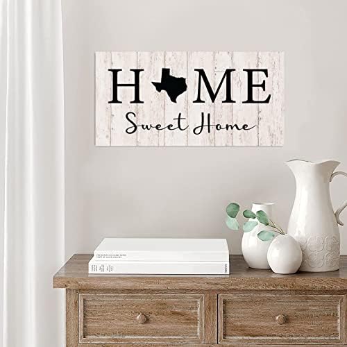 Alioyoit Селски Дървен Палет Знак Home Sweet Home Селска Къща на щата Тексас Дървени Стенни Табела Начало Знак Ретро