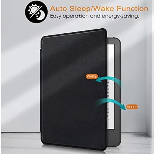 Тънък калъф за 6-инчов чисто нов Kindle (11-то поколение 2022 година на издаване), цветен smart-калъф от изкуствена кожа с автоматична функция за събуждане/сън, подходящи само