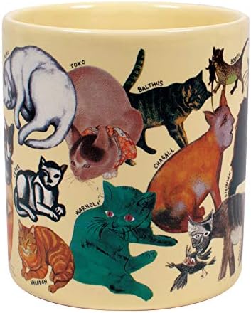 Художествена чаша за котки - изображения на котенца на известни художници в историята