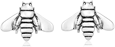 Изискани Дизайнерски дамски обеци-карамфил с покритие 925 сребро, Окисленный Малко Пчела, Мед, домашни Любимци, 9 мм, най-Добрите