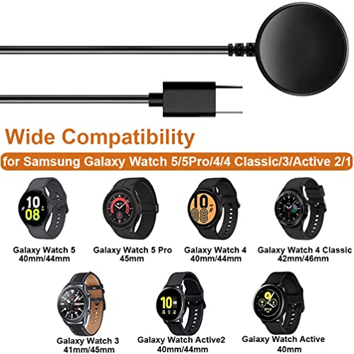 YOFUNTLE [2] Зарядно устройство, USB C за Samsung Galaxy Watch 5/5 Pro, Преносима Магнитна Замяна зарядно устройство