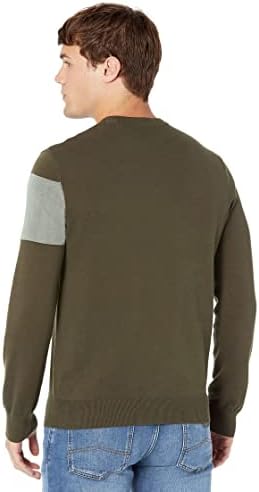 Мъжки пуловер с контрастиращи с логото на страничните ръкавите на A|X ARMANI EXCHANGE
