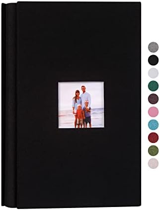 Mublalbum Малък Фотоалбум 4x6 200 Снимки В Бельо Корици, Книга с 200 Хоризонтални Джобове за Сватби, Семейна