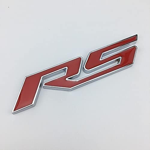 1X Емблема RS 3D Метални Значки Allloy R S Стикер е Подходящ за камион Серия Rs (Сребристо-Червен)
