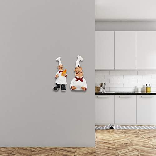 DOITOOL Селски Куки за дрехи 2 елемента Френски Майстор-готвач, с монтиран на стената Кука за Монтиране на