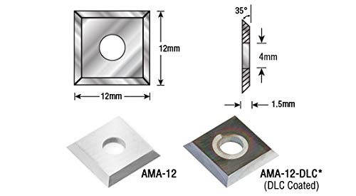 Инструмент Amana - AMA-12-DLC Твърдосплавен 4 Режещи ръба, с алмазоподобным углеродным (DLC) покритие Ins