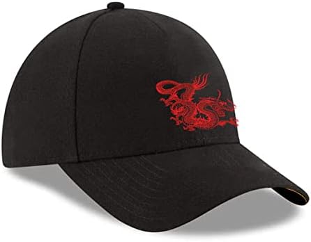Червен Китайски Дракон Памучен бейзболна шапка на Шофьора Шапка за Мъже Жени Ретро Винтидж Шапка бейзболна шапка Регулируема