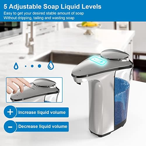 Автоматично дозиране система сапун, Безконтактно Опаковка Сапун за съдове PZOTRUF 17 мл / 500 мл с Подобрени инфрачервен