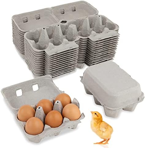 Запасете се споделя картонными кутии за яйца (15 опаковки) - Една дузина картонени кутии за яйца - Разделени на половин дузина