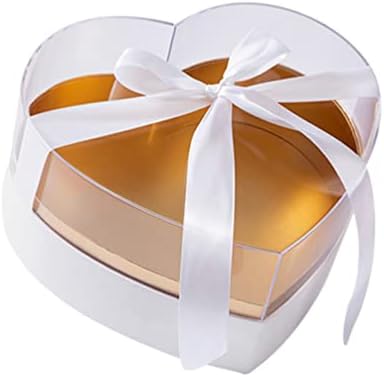 NUOBESTY Кутия за цветове във формата на Сърце, Кутия за Предложения за Свети Валентин с Капак, Кутия във формата на