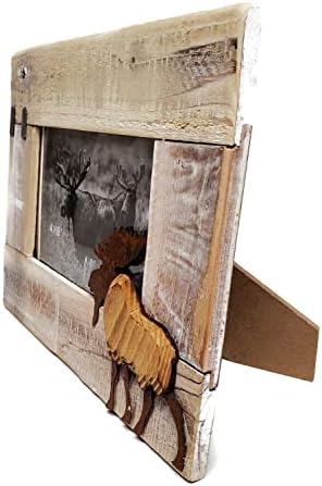 Рамка за снимки Lipman Moose Декор с дървени и метални Плотове, 4x6