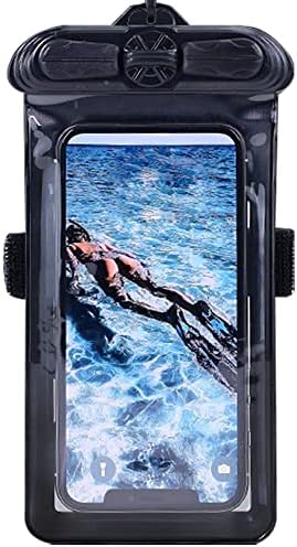 Калъф за телефон Vaxson Черно, Съвместим с водоустойчив калъф Doogee X96 Pro Dry Bag [Без защитно фолио за екрана]