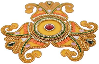 ПОМЕЩЕНИЕ за БРОДЕРИЯ Декоративен набор от Дивали Rangoli ръчно изработени Многоцветни Бижута, изработени от скъпоценни