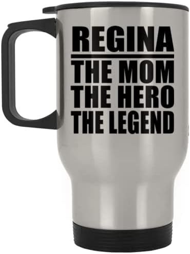 Designsify Regina The Мама Герой на Легенда, Сребърен Пътна Чаша 14 грама, на Изолиран Чаша от Неръждаема Стомана,